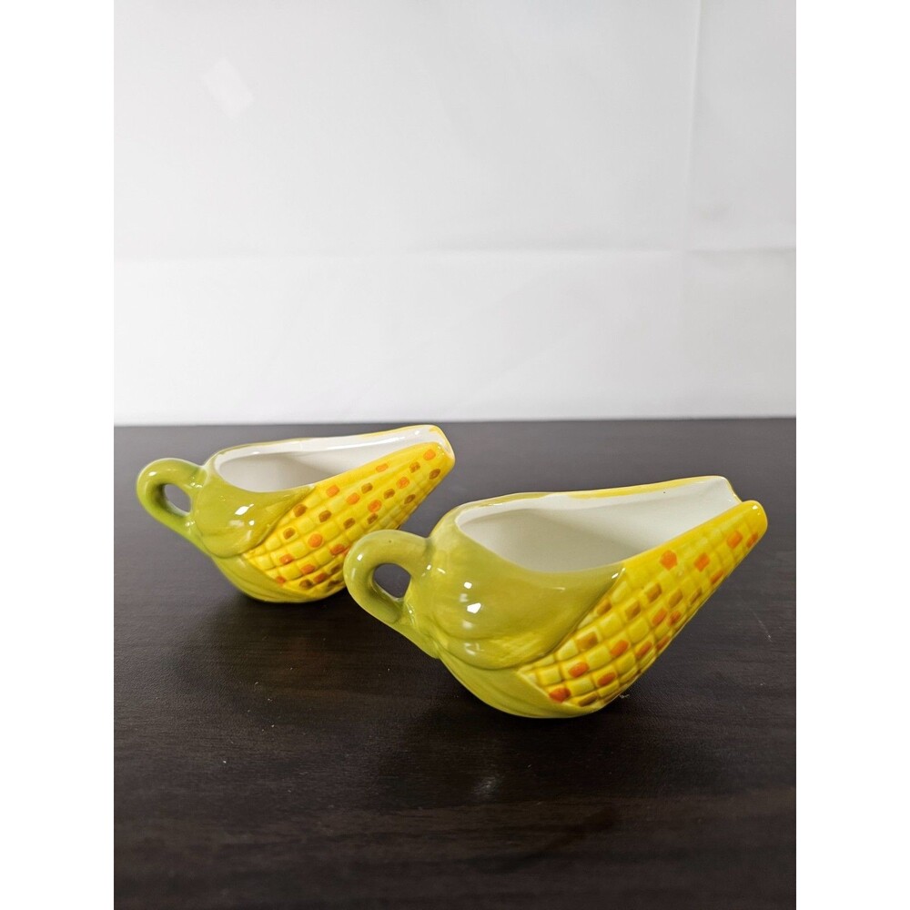 Vintage Corn on the Cob Butter Servers Double Nice Co. Set of 2 w/ Box 1990s